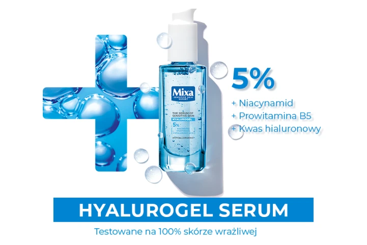 Intensywne nawilżenie i ukojenie wrażliwej skóry z bestellerowym serum Mixa Hyalurogel